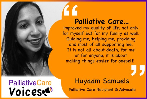 Quote from Huyaam Samuels on Palliative Care